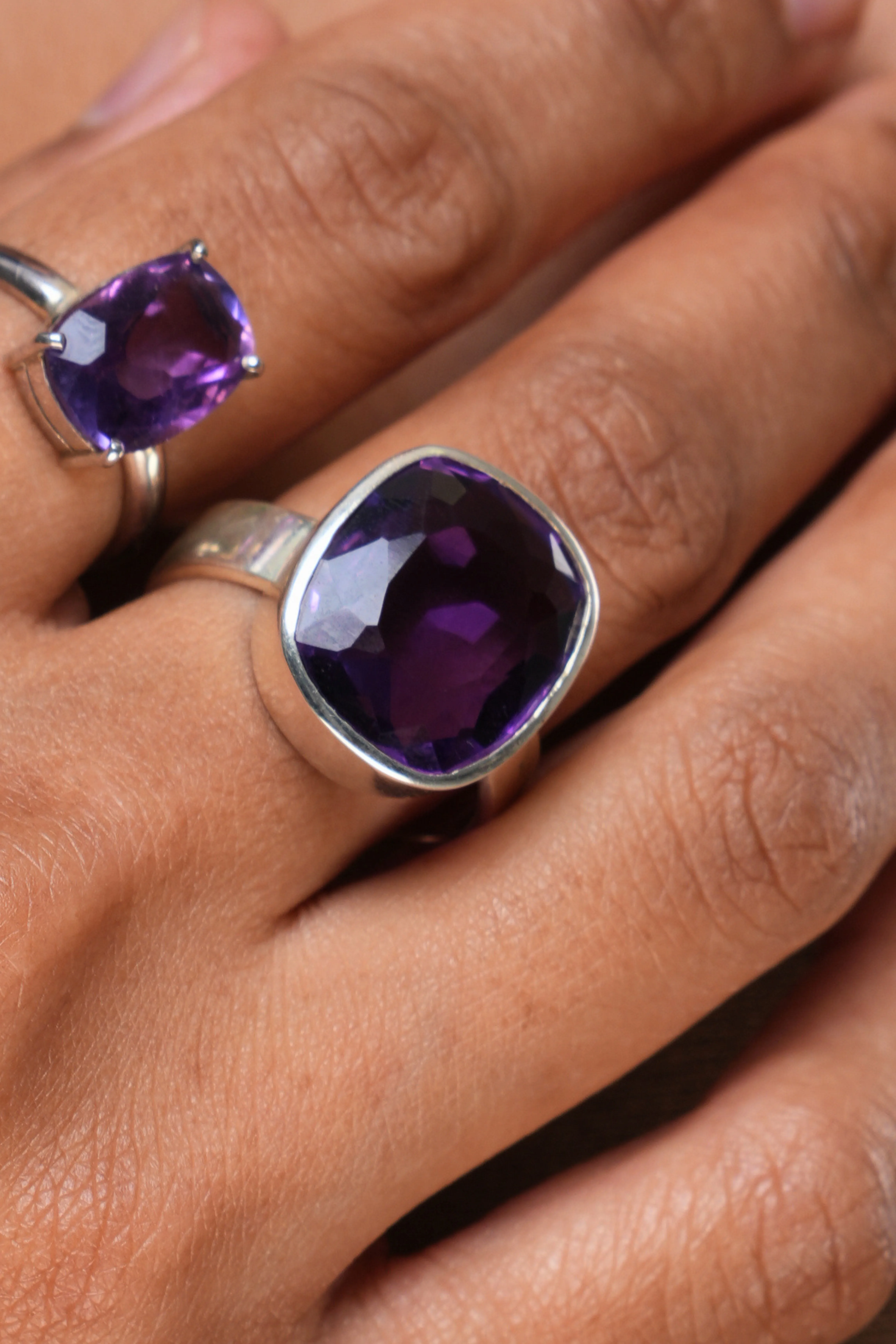 Amethyst Prong Setting (Oval) Ring, Odyssey by Silver